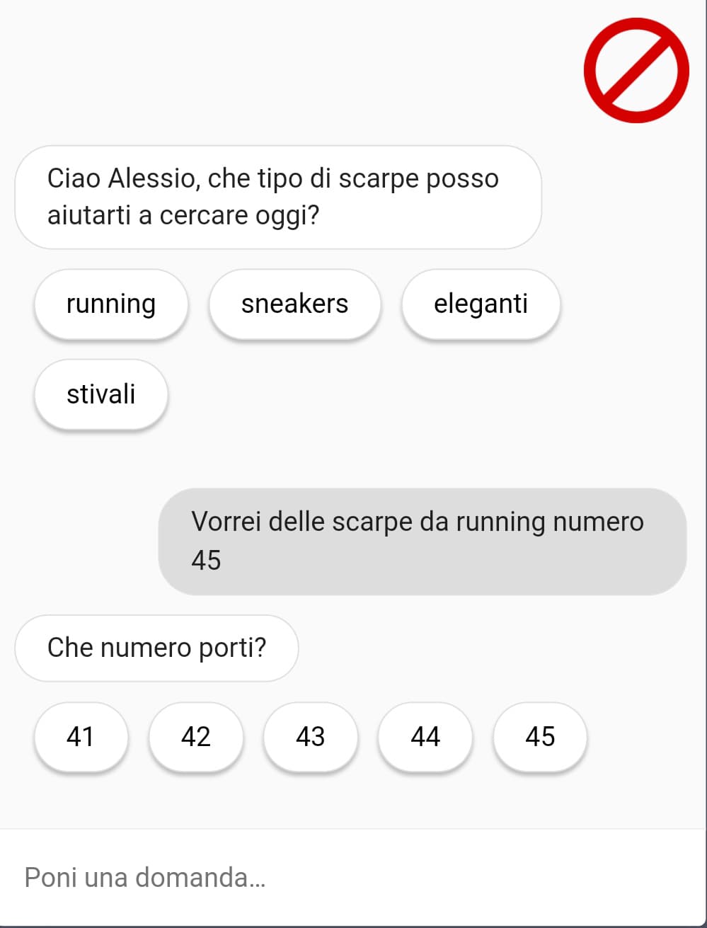 L'utente offre già tutte le informazioni, ma l'assistente non le coglie: pessima UX