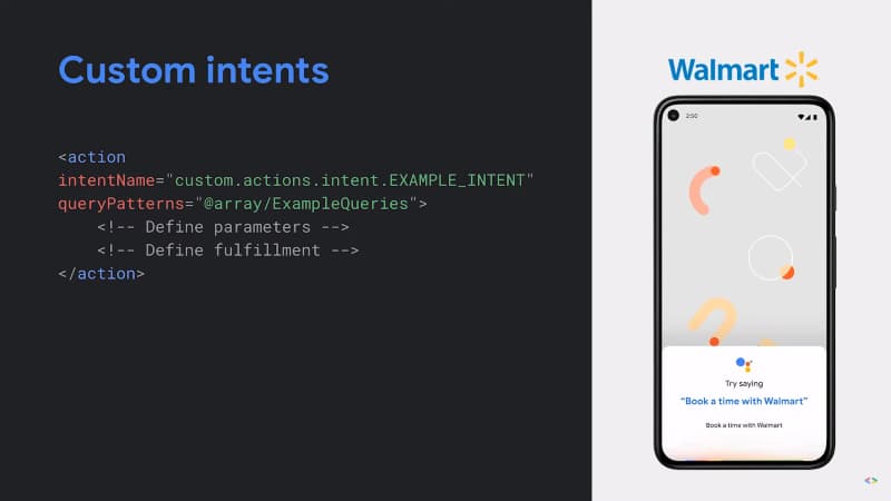 Custom Intents - App Actions - Google I/O 2021