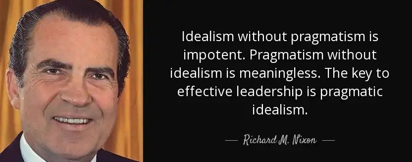 Nixon: idealismo e pragmatismo