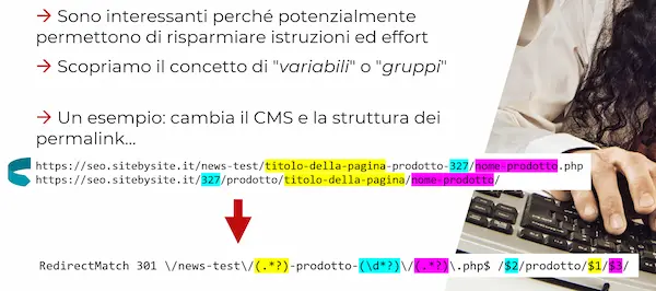 Redirect 301: le espressioni regolari complesse