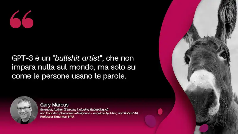 GPT-3 non impara nulla sul mondo, ma su come le persone usano le parole - Gary Marcus