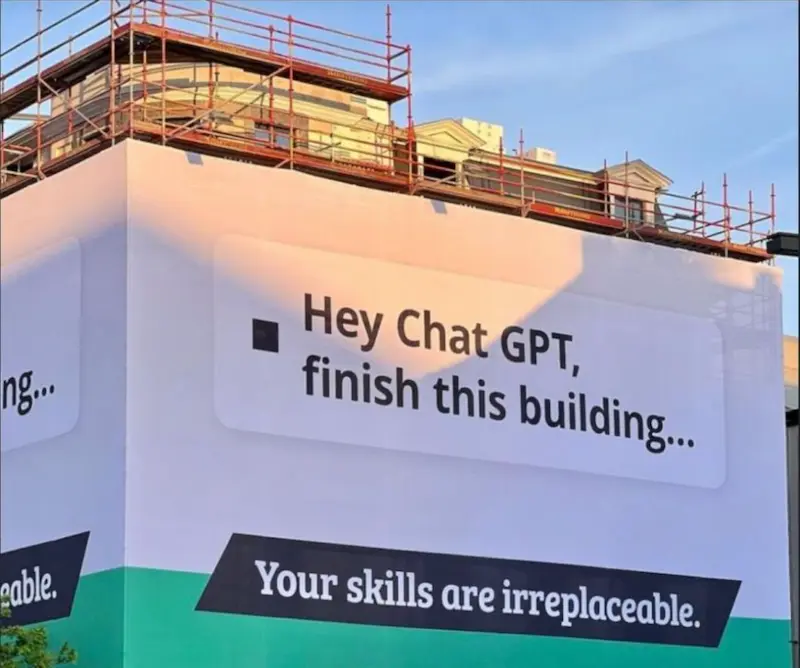 Hey ChatGPT, finish this building...