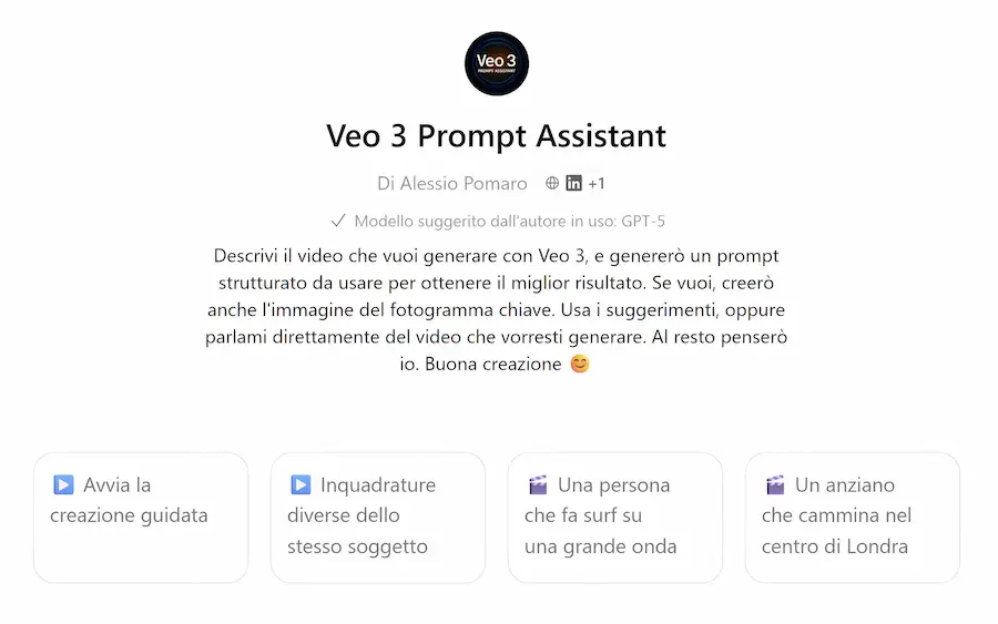 Veo 3 Prompt Assistant: nuova versione