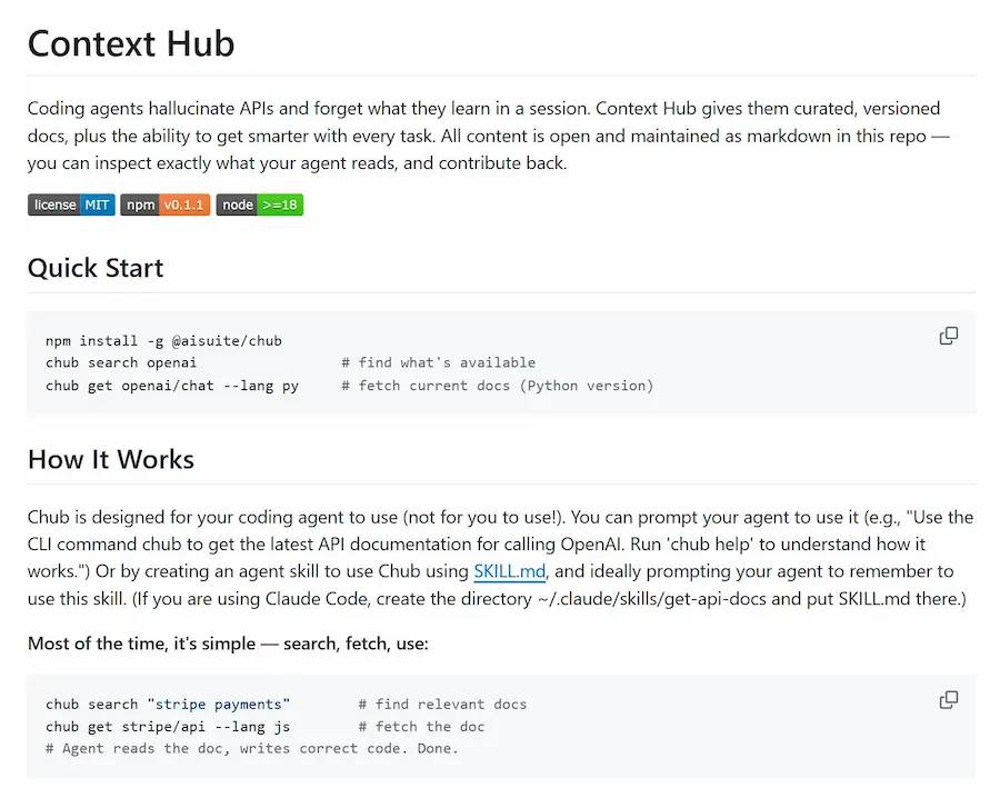 Il progetto Context Hub