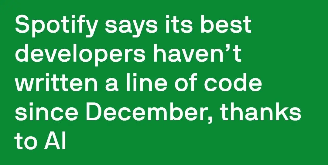 Spotify: nessuna riga di codice da dicembre!