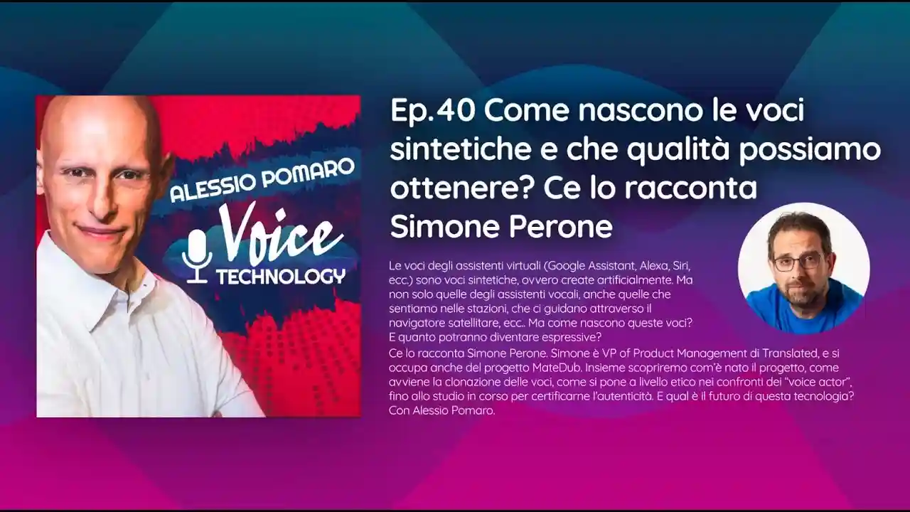 Le voci sintetiche di MateDub: intervista a Simone Perone