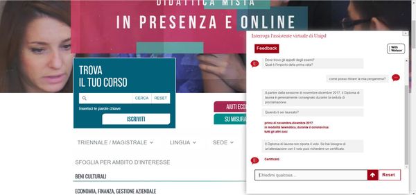 Un assistente virtuale per l'Università di Padova