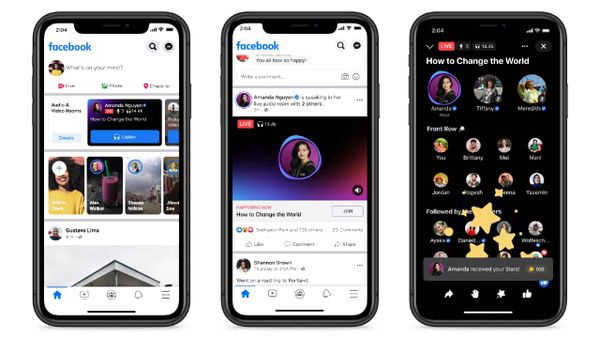 Facebook lancia Live Audio Rooms e i podcast