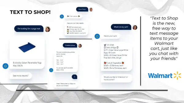 Text To Shop: una nuova interpretazione di e-commerce di Walmart